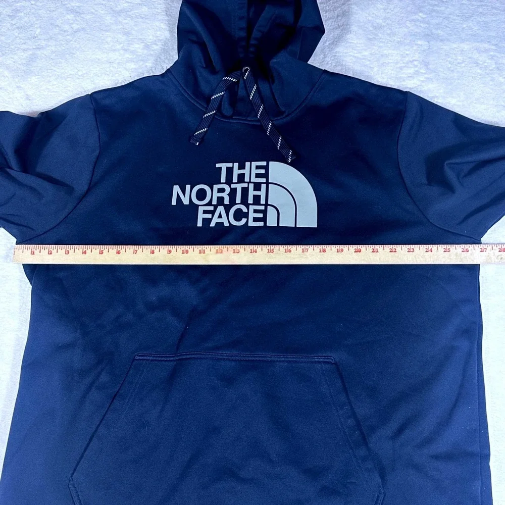 The North Face Pullover Hoodie Mens XXL Navy Blue Graphic Logo NF0A2TGQULB